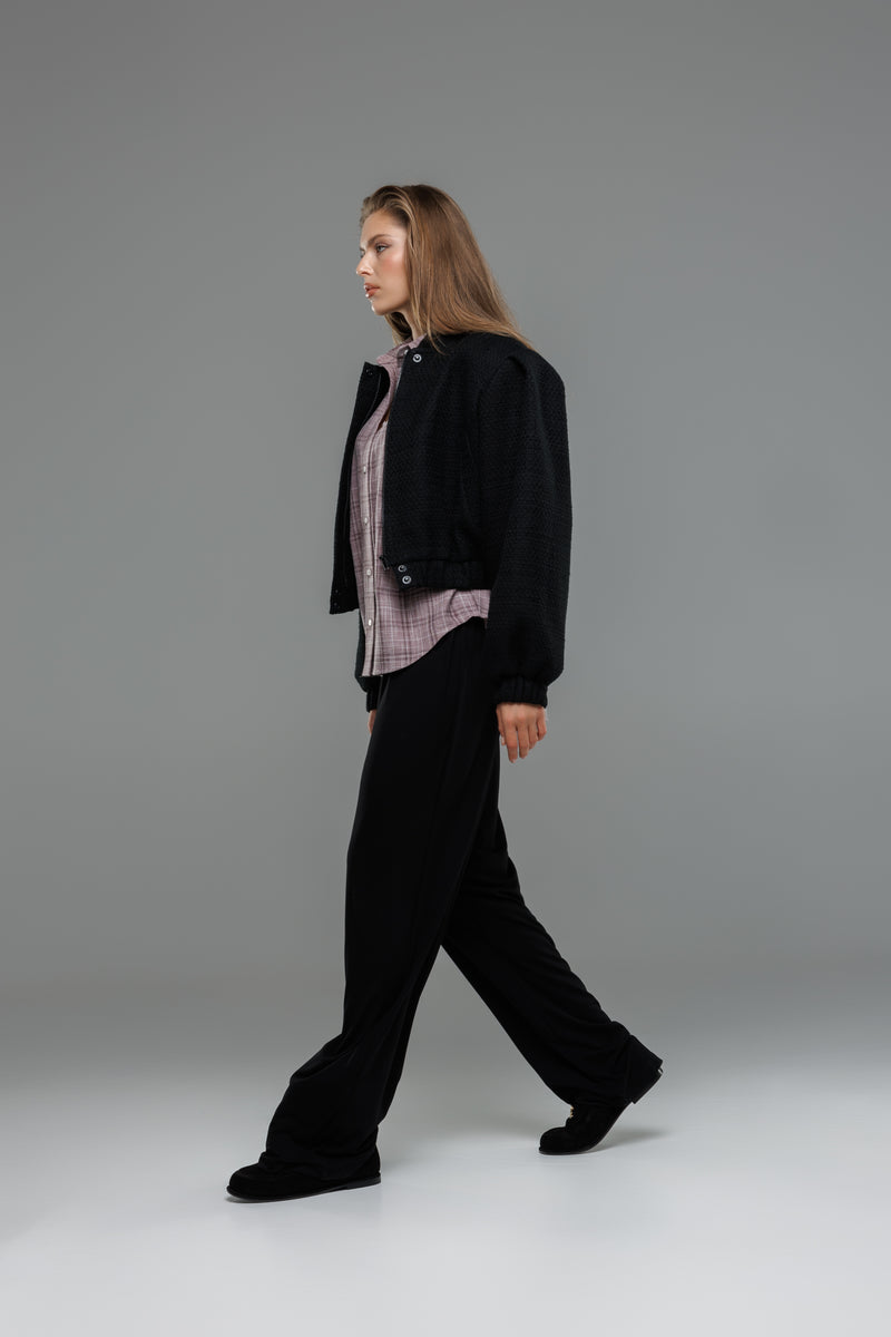 ANAIS JACKET — CROPPED COTTON BOMBER