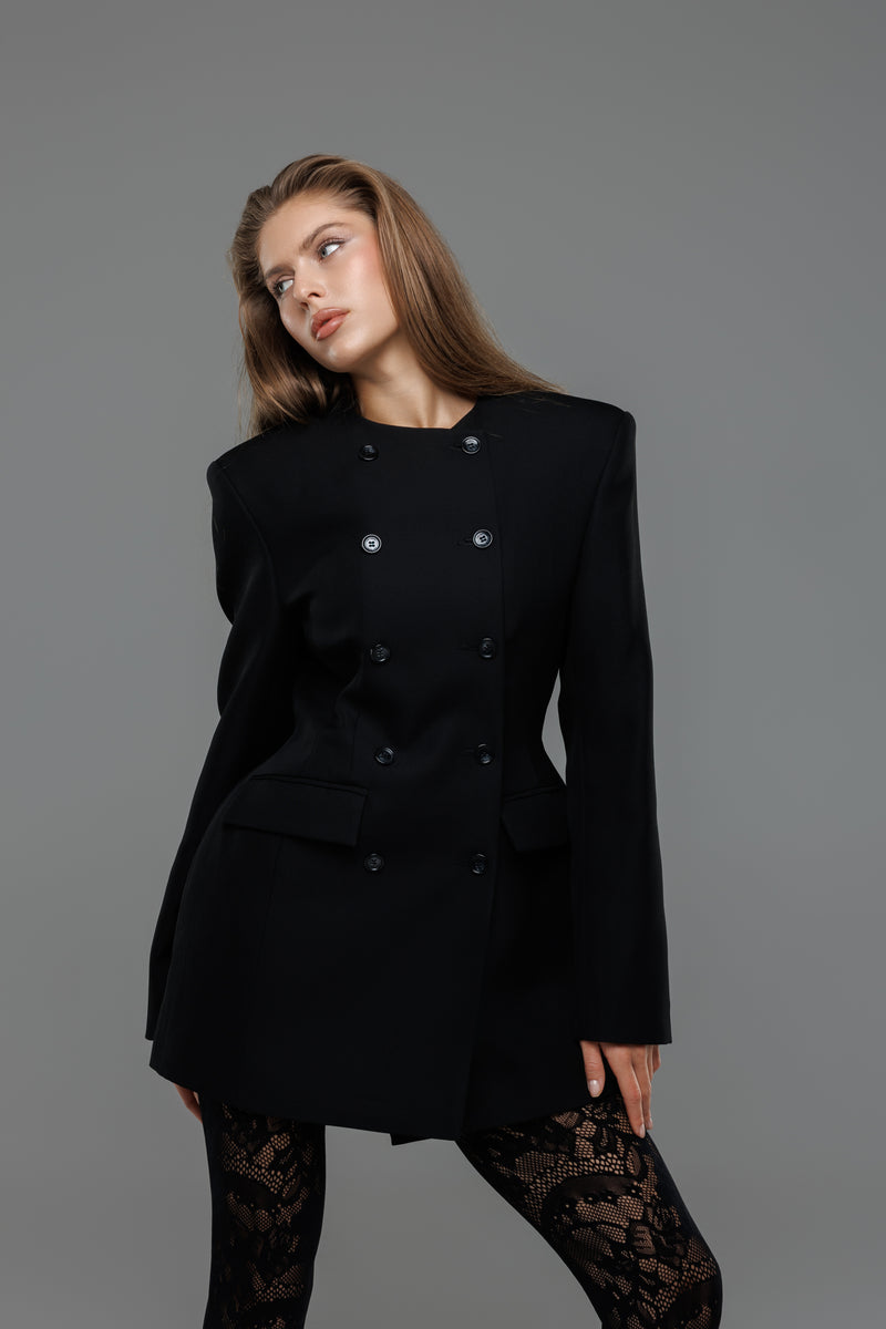 EZARI WOOL BLAZER DRESS
